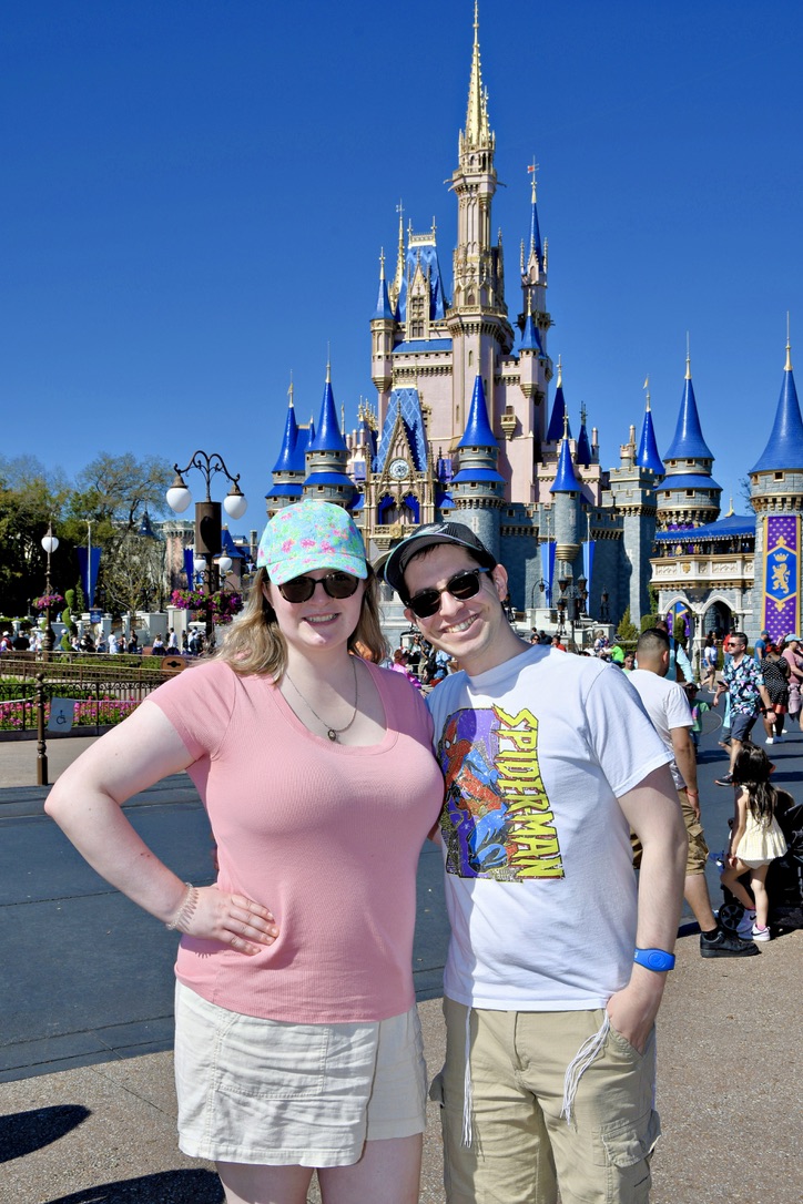 Monica and Jesse at the Walt Disney World castle